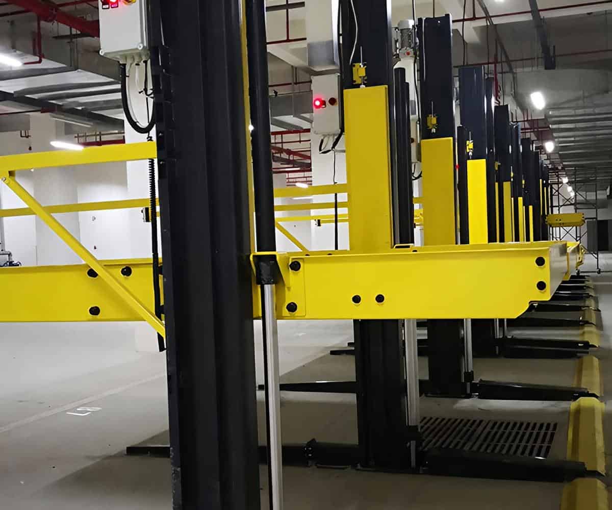 租用四柱PJS簡易立體車庫停車設備